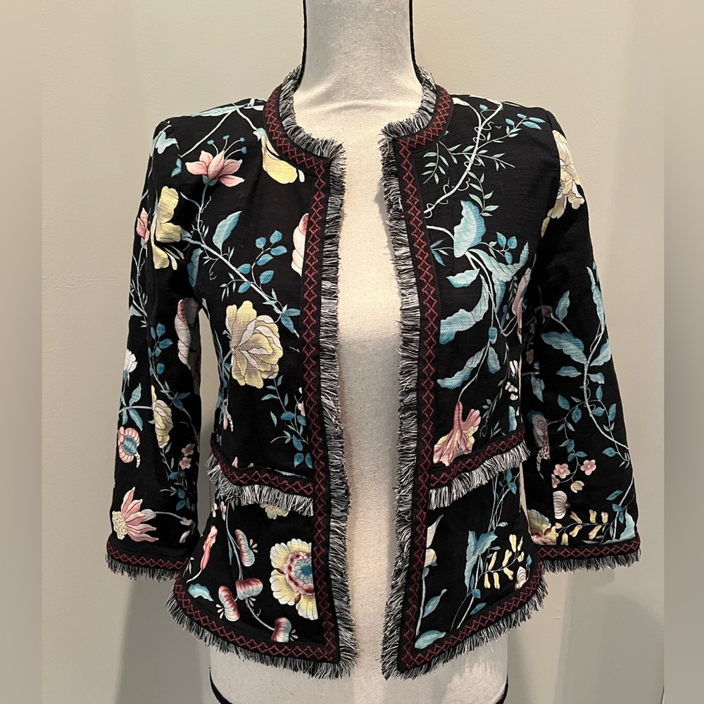 Loft Outlet Floral Jacket Size 0